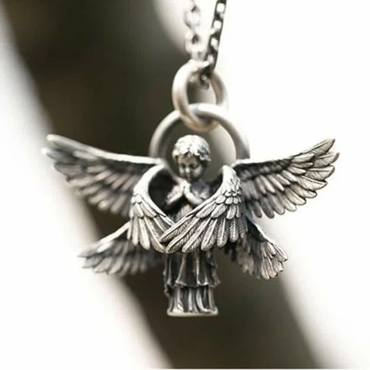 Colier cu aripi de înger Serafim™ din Argint | 1+1 GRATUIT